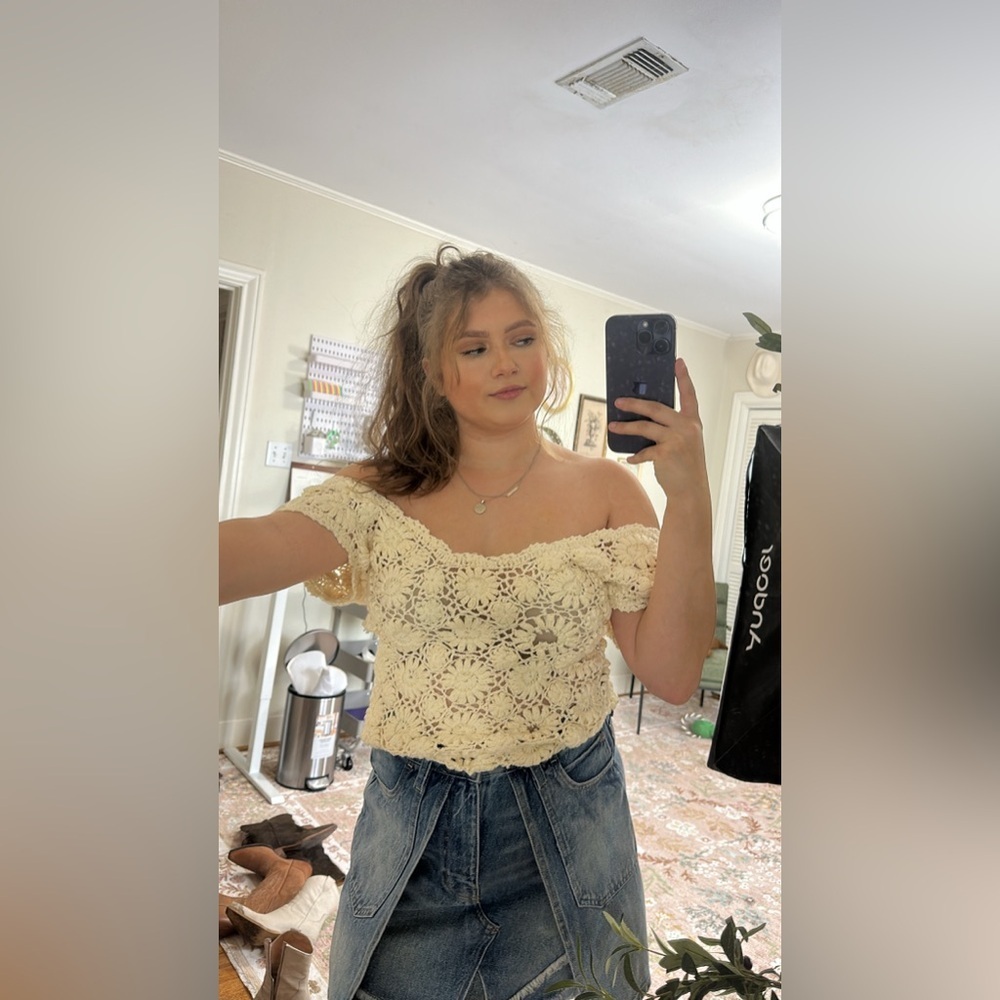 COPY - Free people Alicia Crochet Sweater